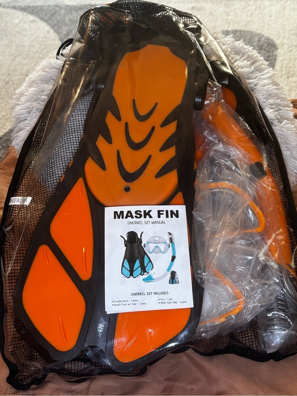 ZEEPORTE Mask Fin Snorkel Set, Travel Size Snorkeling Gear
